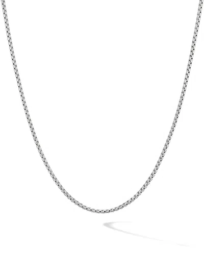 David Yurman Women's Box Chain Necklace In 18k Rose Gold, 1.7mm In Silver