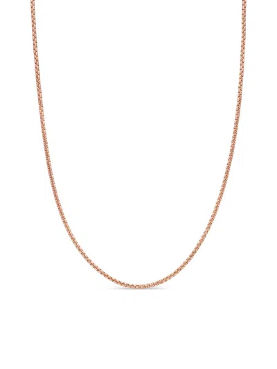 David Yurman Women's Box Chain Necklace In 18k Rose Gold, 1.7mm In White