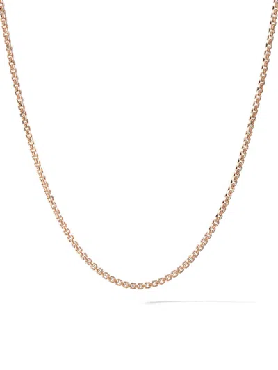 David Yurman Women's Box Chain Necklace In 18k Rose Gold, 1.7mm