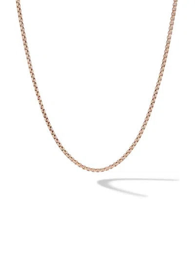 David Yurman Women's Box Chain Necklace In 18k Rose Gold, 2.7mm