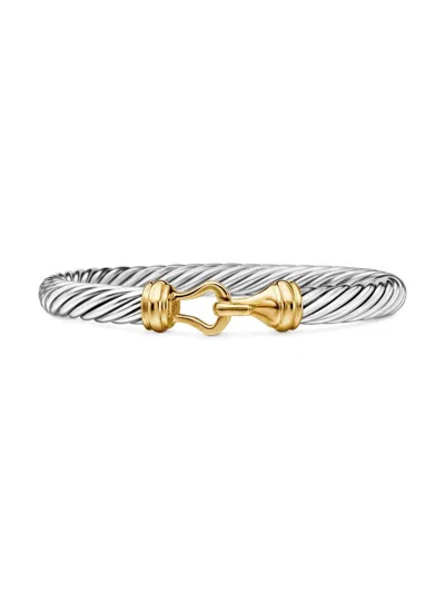 David Yurman Women's Buckle Classic Cable Bracelet In Sterling Silver In Metallic
