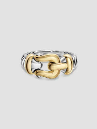 David Yurman Women's Buckle Ring In Sterling Silver In Gold