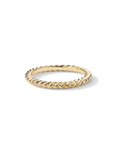 David Yurman Women's Cable Band Ring In 18k Yellow Gold, 2mm
