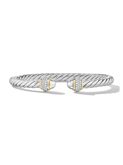 David Yurman Women's Cable Bracelet In Sterling Silver In Silver Dome