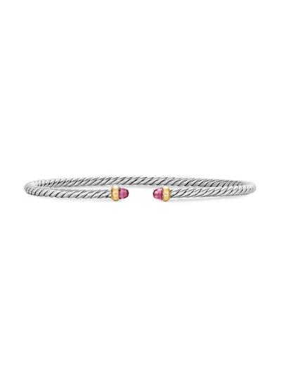 David Yurman Women's Cable Flex 14k Yellow Gold & Sterling Silver Bracelet In Metallic