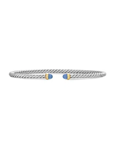 David Yurman Women's Cable Flex 14k Yellow Gold & Sterling Silver Bracelet In Metallic