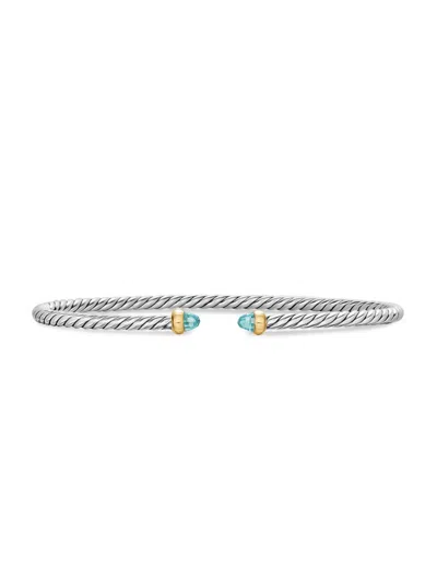 David Yurman Women's Cable Flex 14k Yellow Gold & Sterling Silver Bracelet In Metallic