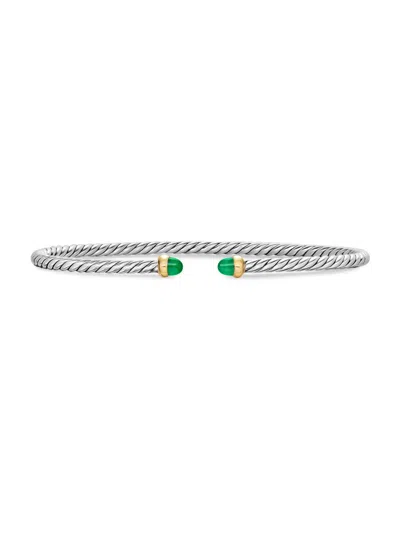 David Yurman Women's Cable Flex 14k Yellow Gold & Sterling Silver Bracelet In Metallic