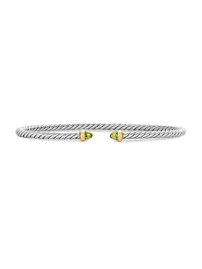 David Yurman Women's Cable Flex 14k Yellow Gold & Sterling Silver Bracelet In Metallic