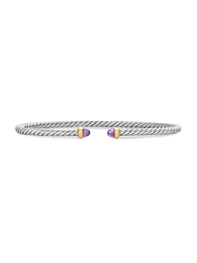 David Yurman Women's Cable Flex 14k Yellow Gold & Sterling Silver Bracelet In Metallic