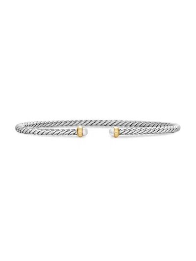 David Yurman Women's Cable Flex 14k Yellow Gold & Sterling Silver Bracelet In Metallic