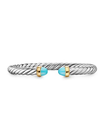 David Yurman Women's Cable Flex Bracelet In Sterling Silver In Burgundy