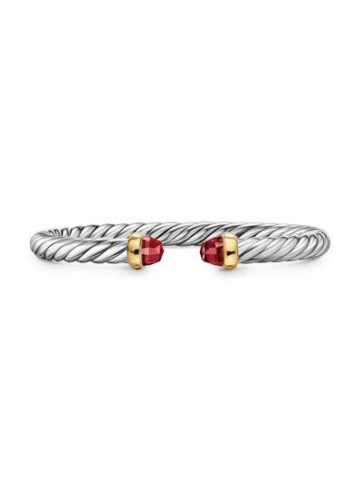David Yurman Women's Cable Flex Bracelet In Sterling Silver In Green