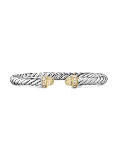 David Yurman Women's Cable Flex Bracelet In Sterling Silver In Orange