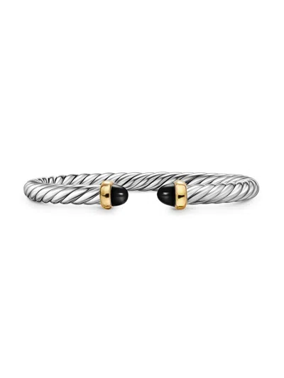 David Yurman Women's Cable Flex Bracelet In Sterling Silver In Burgundy