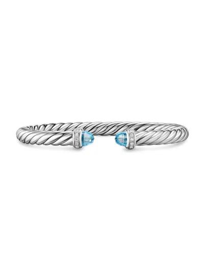 David Yurman Women's Cable Flex Bracelet In Sterling Silver In Green
