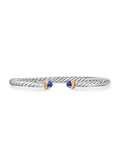 David Yurman Women's Cable Flex Bracelet In Sterling Silver In Lapis Lazuli