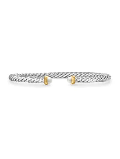 David Yurman Women's Cable Flex Bracelet In Sterling Silver In Pearl