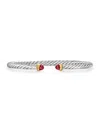 David Yurman Women's Cable Flex Bracelet In Sterling Silver In Rhodolite Garnet