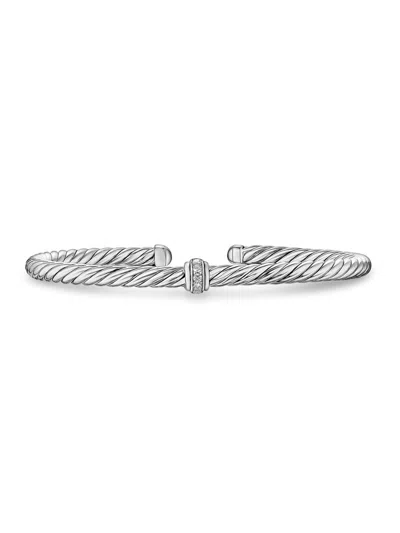 David Yurman Women's Cable Flex Station Bracelet In Sterling Silver In Orange