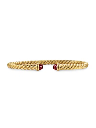 David Yurman Women's Cablespira Flex Bracelet In 18k Yellow Gold In Orange