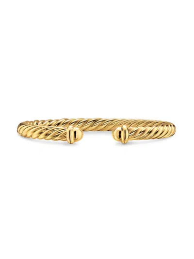 David Yurman Women's Cablespira Flex Bracelet In 18k Yellow Gold, 6mm In Neutral