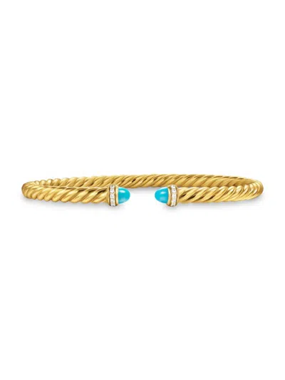David Yurman Women's Cablespira Flex Bracelet In 18k Yellow Gold