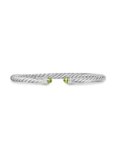 David Yurman Women's Cablespira Flex Bracelet In Sterling Silver In Brown
