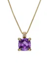 David Yurman Women's Chatelaine Pendant Necklace In 18k Yellow Gold With Pavé Diamonds In Purple