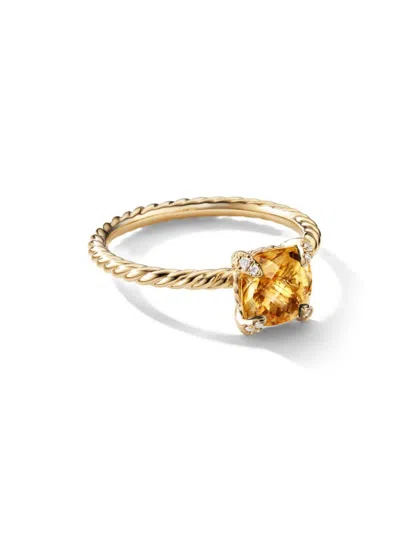 DAVID YURMAN WOMEN'S CHATELAINE RING IN 18K YELLOW GOLD WITH PAVÉ DIAMONDS