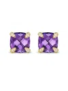 David Yurman Women's Chatelaine Stud Earrings In 18k Yellow Gold With Pavé Diamonds In Purple