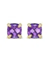 David Yurman Women's Chatelaine Stud Earrings In 18k Yellow Gold With Pavé Diamonds In Amethyst