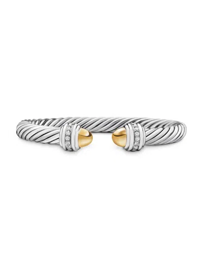 David Yurman Women's Classic Cable Bracelet In Sterling Silver In Brown