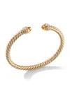 David Yurman Women's Classic Cablespira Bracelet In 18k Yellow Gold In Citrine