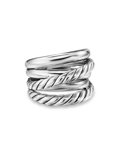 David Yurman Women's Crossover Five Row Ring In Sterling Silver, 17.5mm In Gold