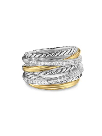 David Yurman Women's Crossover Seven Row Ring In Sterling Silver In Metallic