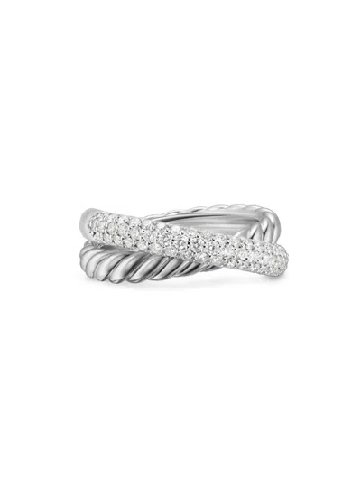David Yurman Women's Crossover Two Row Ring In Sterling Silver