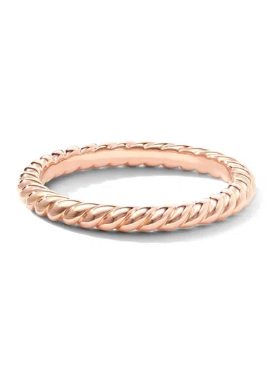 David Yurman Women's Dy Cable Band Ring In 18k Rose Gold, 2.45mm