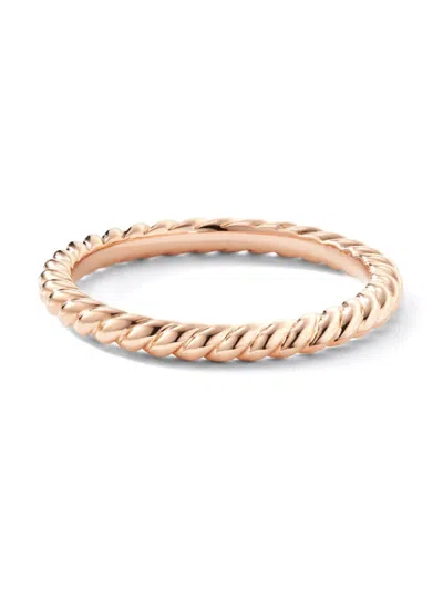 David Yurman Women's Dy Cable Band Ring In 18k Rose Gold, 2mm