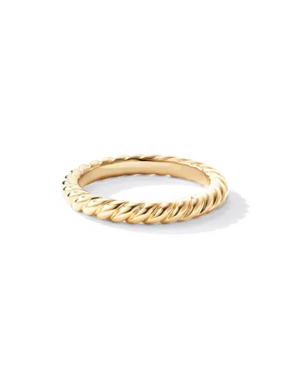 David Yurman Women's Cable Band Ring In 18k Yellow Gold, 3mm