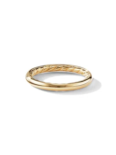 David Yurman Women's Dy Eden Band Ring In 18k Yellow Gold, 2.5mm
