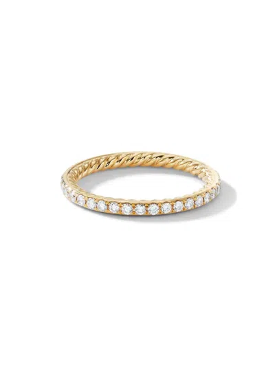 David Yurman Dy Eden Band Ring With Diamonds In 18k Gold, 1.85mm