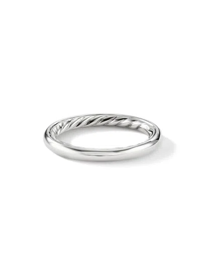 David Yurman Women's Dy Eden Band Ring In Platinum, 2.5mm In Metallic
