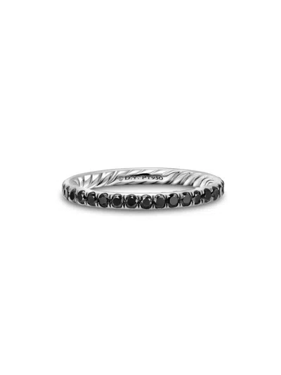 David Yurman Women's Dy Eden Band Ring In Platinum In Silver Black