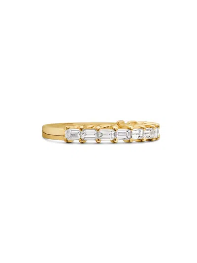 David Yurman Women's Dy Eden Partway Band Ring In 18k Yellow Gold In Diamond