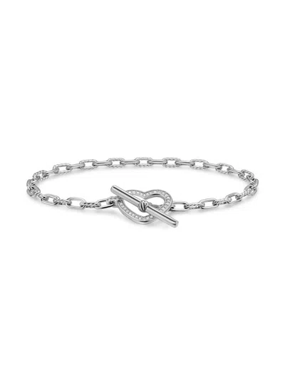 David Yurman Women's Dy Madison Heart Toggle Chain Bracelet In Sterling Silver