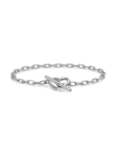 David Yurman Women's Dy Madison Heart Toggle Chain Bracelet In Sterling Silver, 3mm