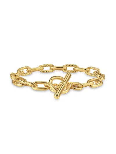 David Yurman Women's Dy Madison Toggle Chain Bracelet In 18k Yellow Gold, 8.5mm In Blue