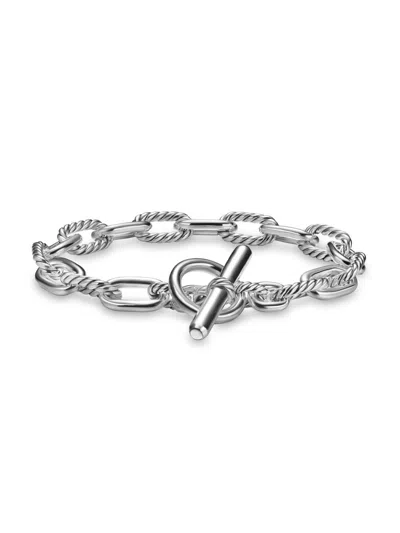 David Yurman Women's Dy Madison Toggle Chain Bracelet In Sterling Silver, 8.5mm In Brown