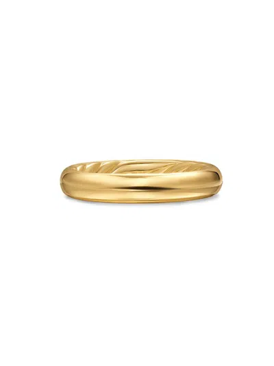 David Yurman Women's Dy Mercer Band Ring In 18k Yellow Gold, 3.7mm In Gray